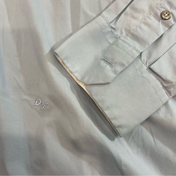 DIESEL Light Blue Slim Fit Casual Dress Shirt sz L - Picture 3 of 6